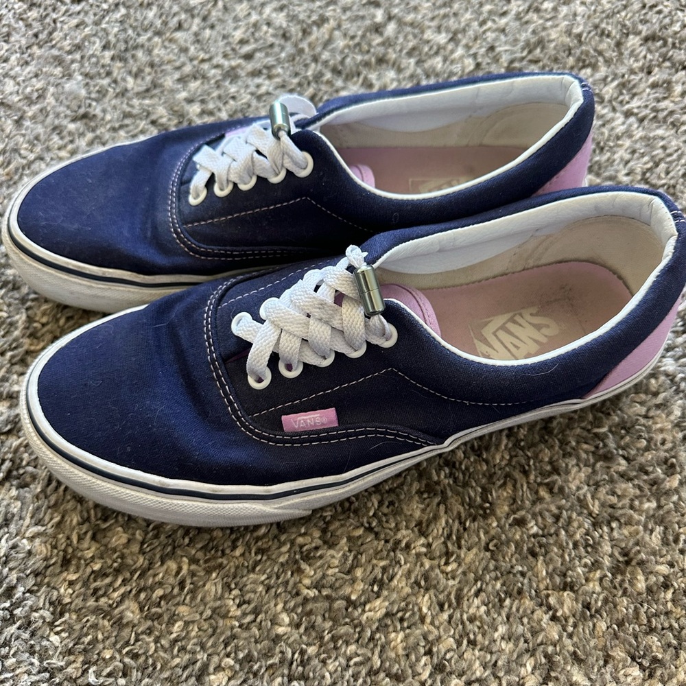 Vans Classic Navy and Pink Shoes